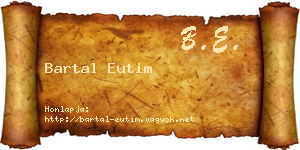 Bartal Eutim névjegykártya